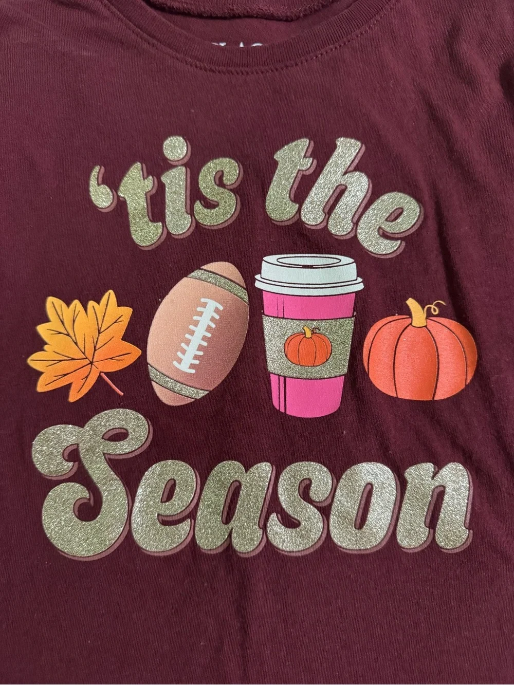 The Children's Place Burgundy Long-Sleeve 'Tis The Season Tee